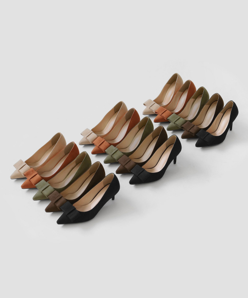 카멜리 리본 스웨이드 스틸레토힐 (5/7/9cm)
