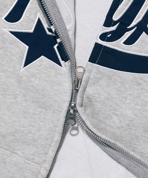 PHYPS® STAR TAIL HOODIE ZIP UP GRAY