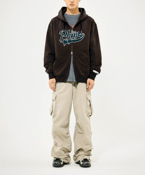 PHYPS® STAR TAIL HOODIE ZIP UP GRAY