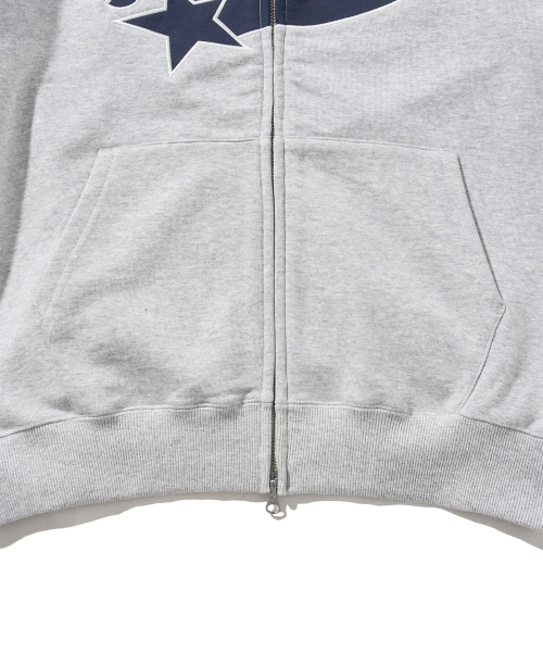 PHYPS® STAR TAIL HOODIE ZIP UP GRAY
