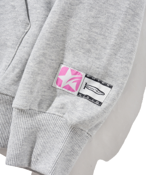 PHYPS® STAR TAIL HOODIE ZIP UP GRAY
