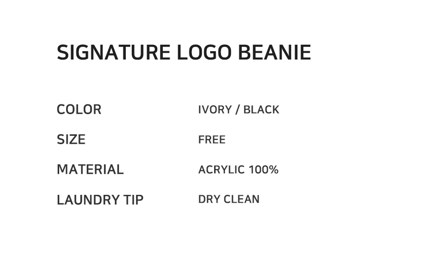 SIGNATURE LOGO BEANIE - 2 COLORS BLACK