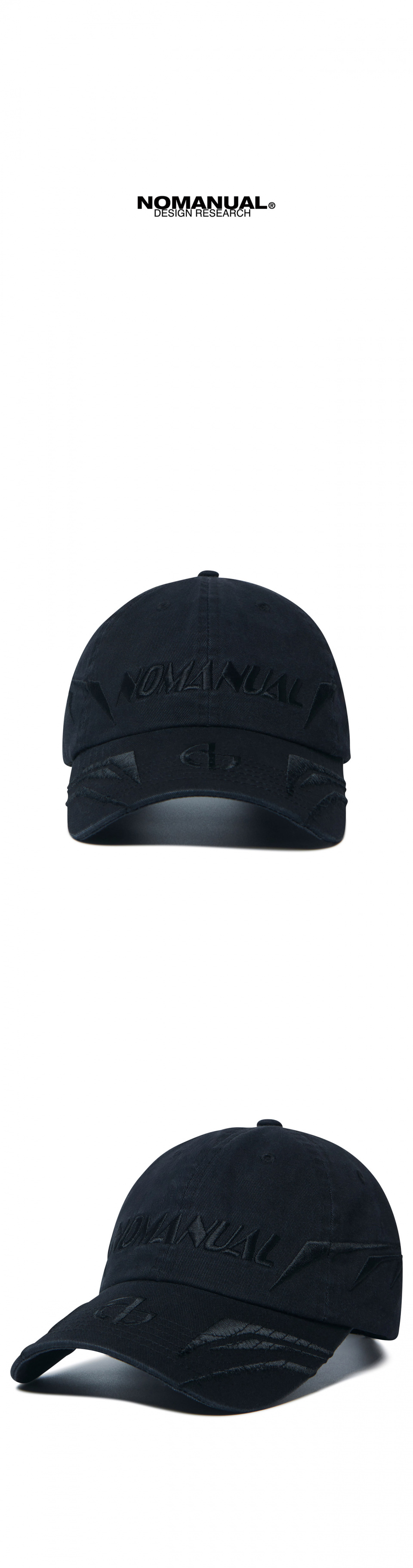 NOMANUAL(ノーマニュアル) D.C.L BALL CAP - WASHED BLACK