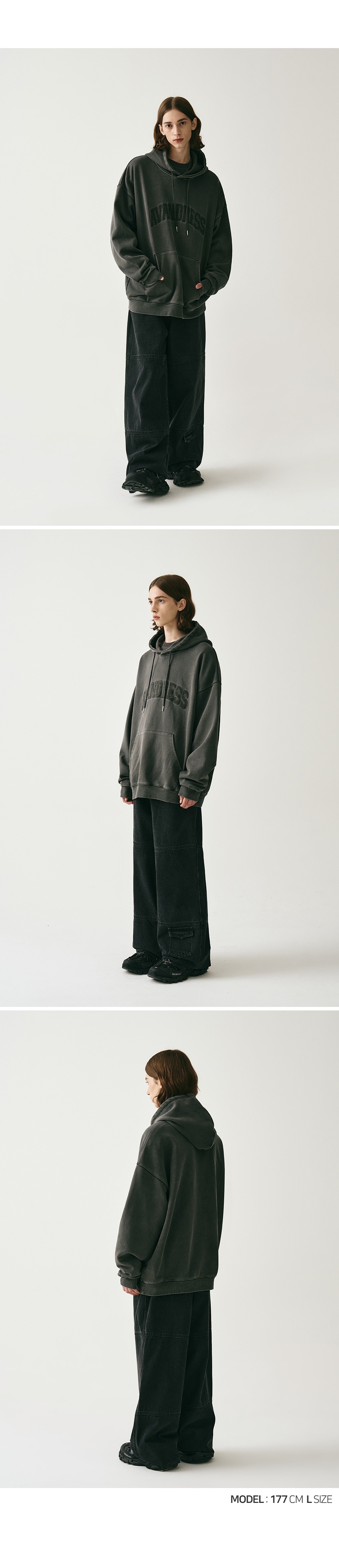 어반드레스(AVANDRESS) Pigment Felt Overfit Hoody  - 3COL