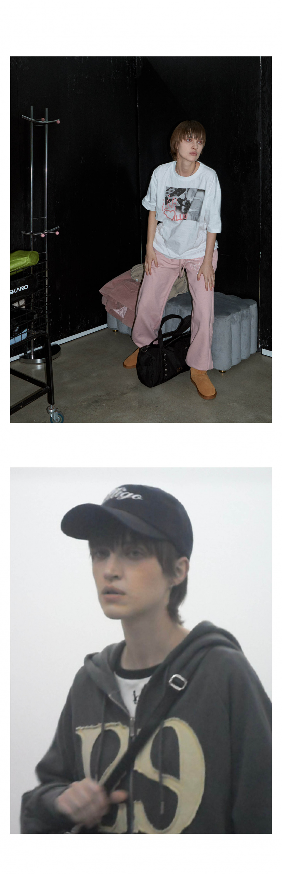 MUSINSA | ILLIGO lettering logo ball cap black