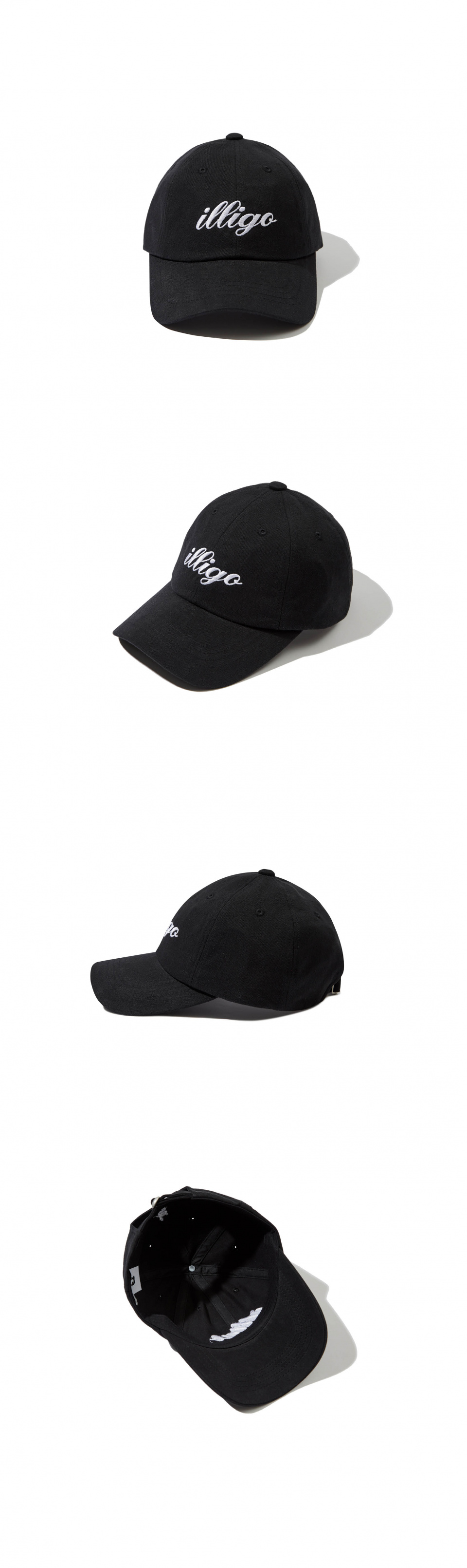 MUSINSA | ILLIGO lettering logo ball cap black