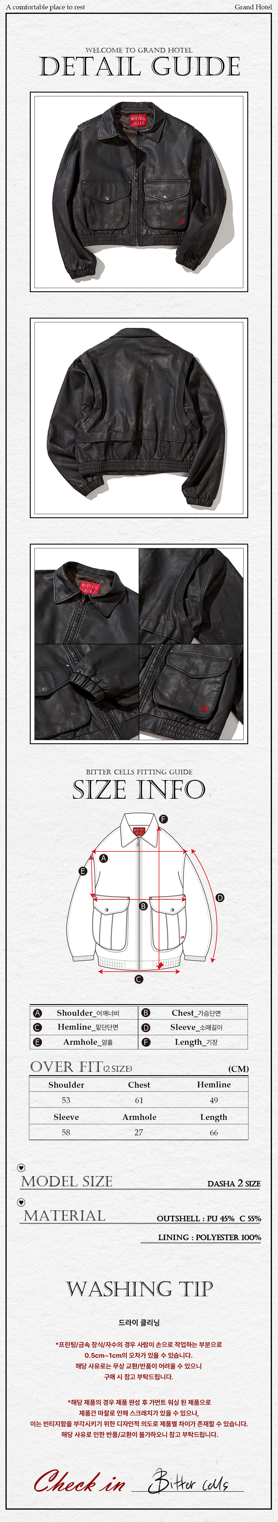 ◆BITTER CELLS◆Star Leather Jacket (Washed) (Over Fit) MUSINSA | BITTERCELLS Star Leather Jacket (Washed) (Overfit