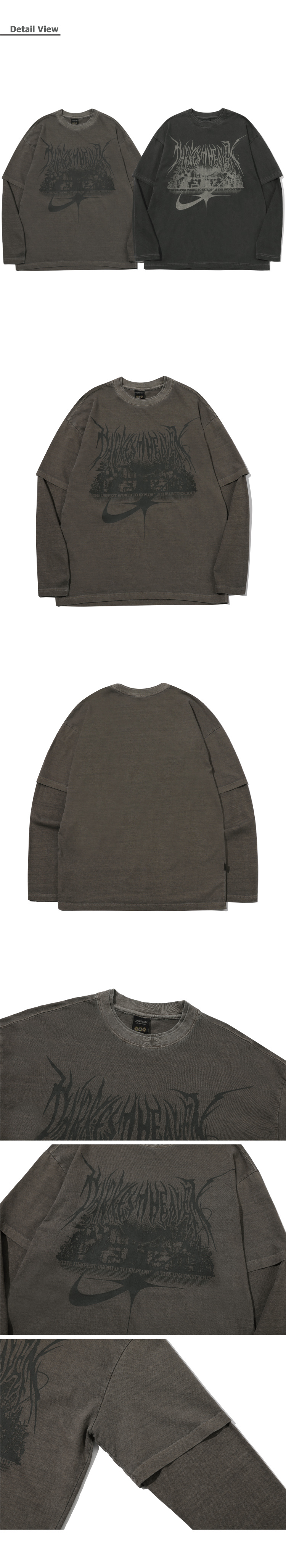 VISIONARY LAYERED PIGMENT LONG SLEEVE - 2 COLORS BEIGE