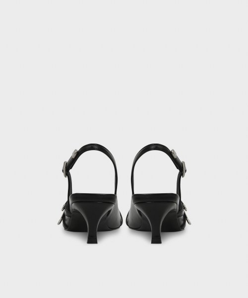 BELTED SLINGBACK / BLACK