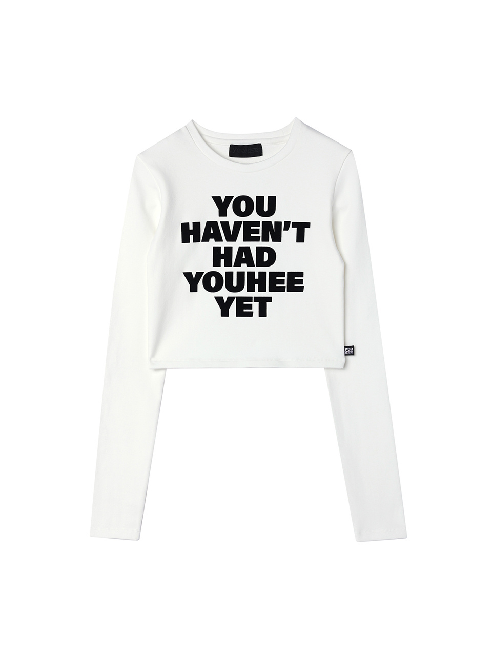 유희(YOUHEE) YOUHEE LETTERING LONG SLEEVE WHITE