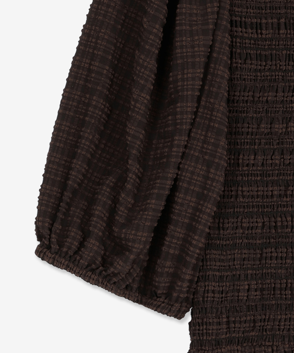 MUSINSA | GANNI Stretch Siercer Smoke Mini Dress - Chicory