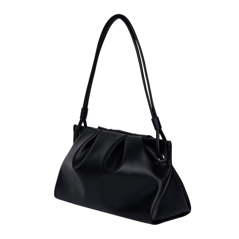 MUNIER★韓国★人気ブランド★PLEATS SHOULDER BAG_3COLORS 追跡 MUSINSA公式 | MUNIER Pleats Shoulder Bag - Black