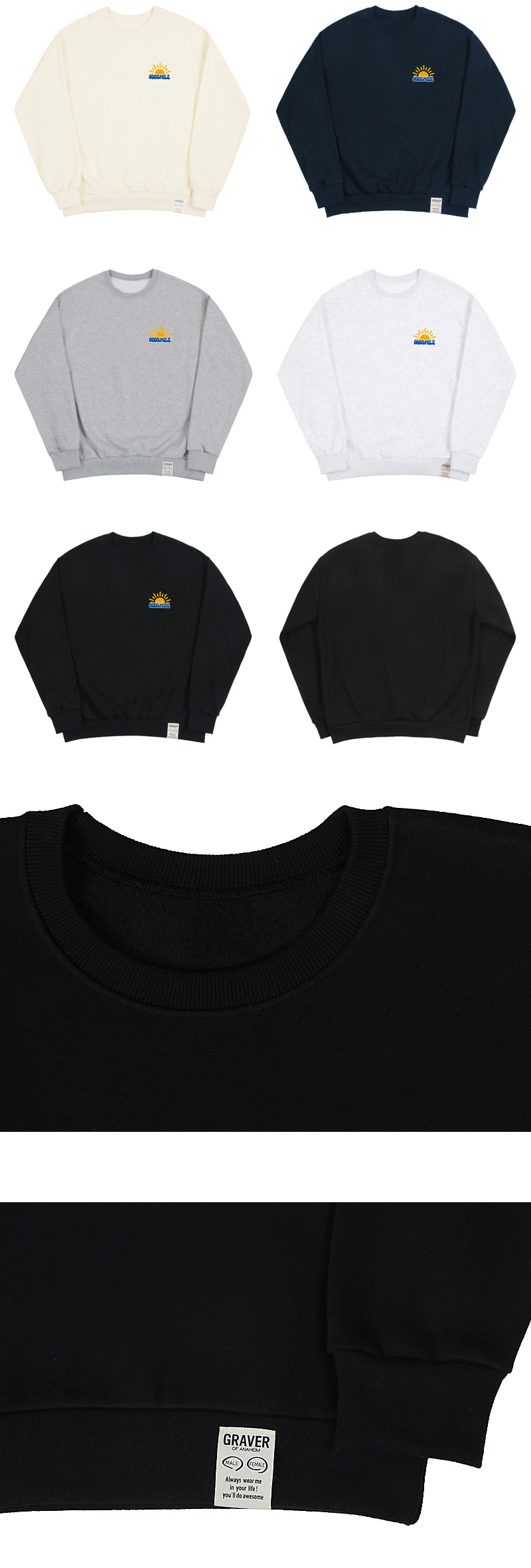 [GRAVER]★ODDSMILE SUN SMILE SWEATSHIRT GRAVER(グレーバー) - ODDSMILEサンスマイルスウェットシャツ