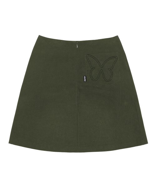 [NF] 코듀로이 버클 플리츠 스커트 (KHAKI)_F23ZC860