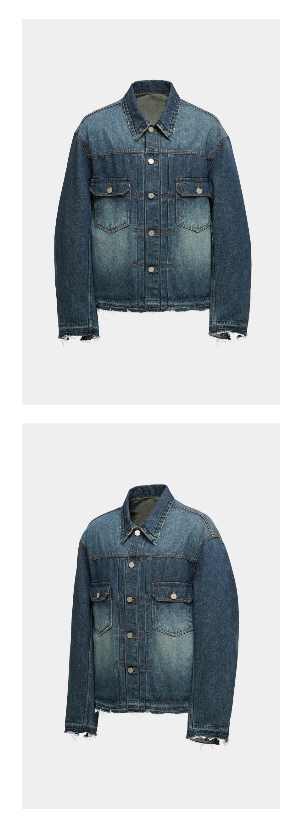 coor デニムジャケット MUSINSA公式 | COOR Low Cut Type II Denim Jacket (Washed Indigo)