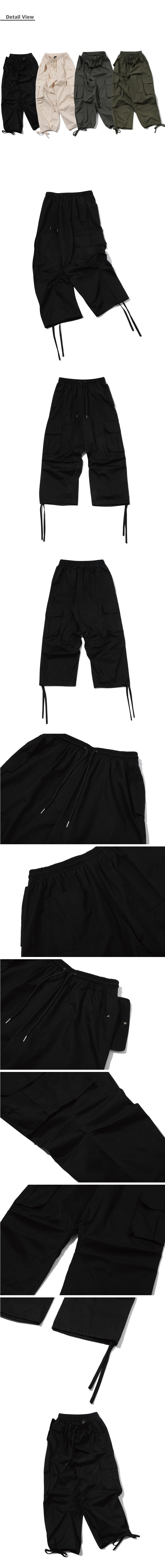 WIDE CARGO DART PANTS - 2 COLORS BLACK