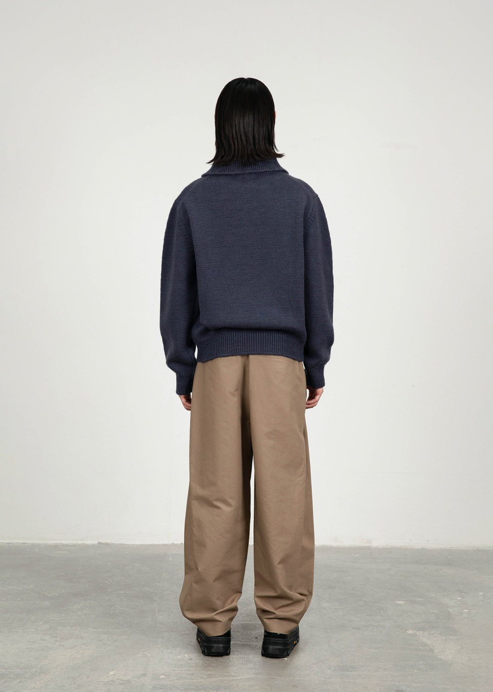 amomento ハーフジップニット MUSINSA公式 | AMOMENTO HALF ZIP-UP KNIT (2 COLORS)
