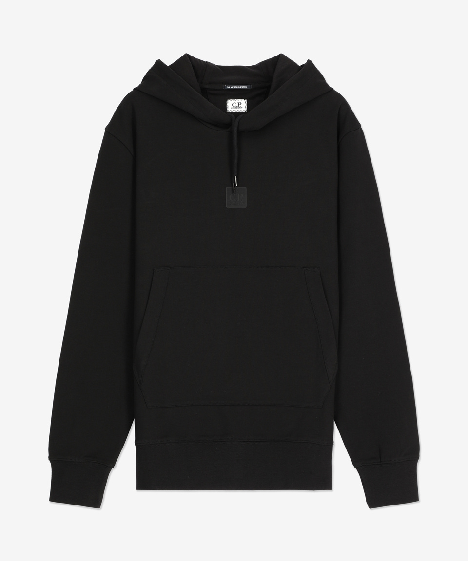 MUSINSA | CP Company Square Logo Patch Hood - Black