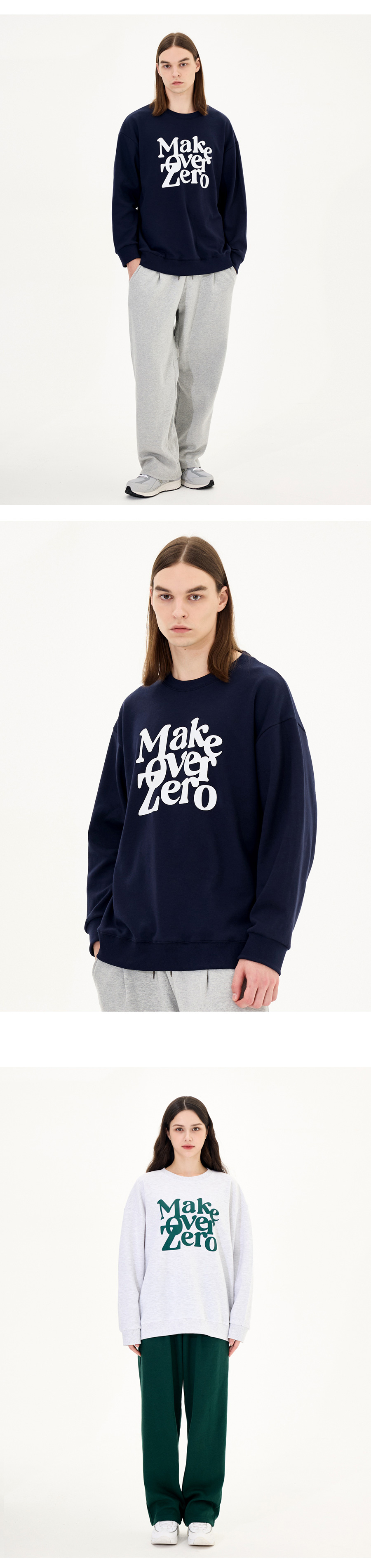 【MODERNIF】Base Overfit Sweatshirt M7B Basic Mega Logo Overfit Sweatshirt – SANGKIL