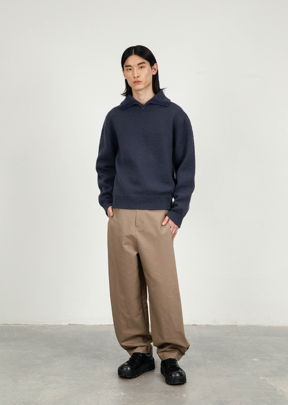 아모멘토(AMOMENTO) MENS SNAP GARCONNE PANTS (2 COLORS) - 사이즈