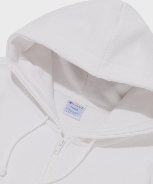 베이직 C로고 후드 집업 White
