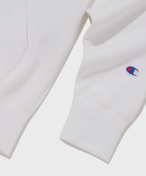 베이직 C로고 후드 집업 White