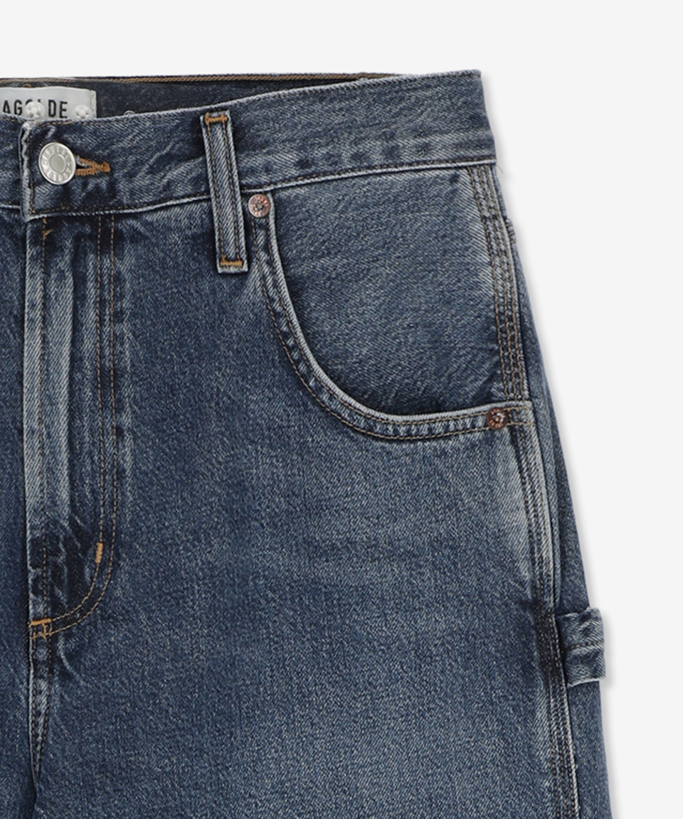 MUSINSA | AGOLDE Low denim straight pants - Darkness