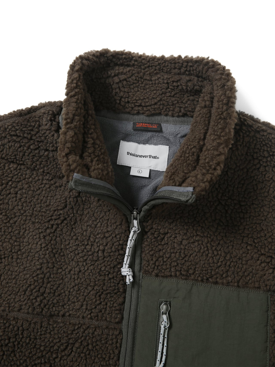 SP Sherpa Fleece Jacket Brown 상세 이미지 3