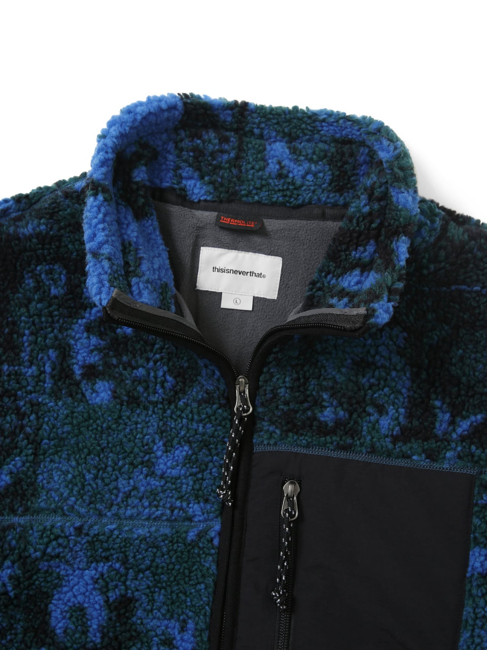 SP Sherpa Fleece Jacket Blue 상세 이미지 3