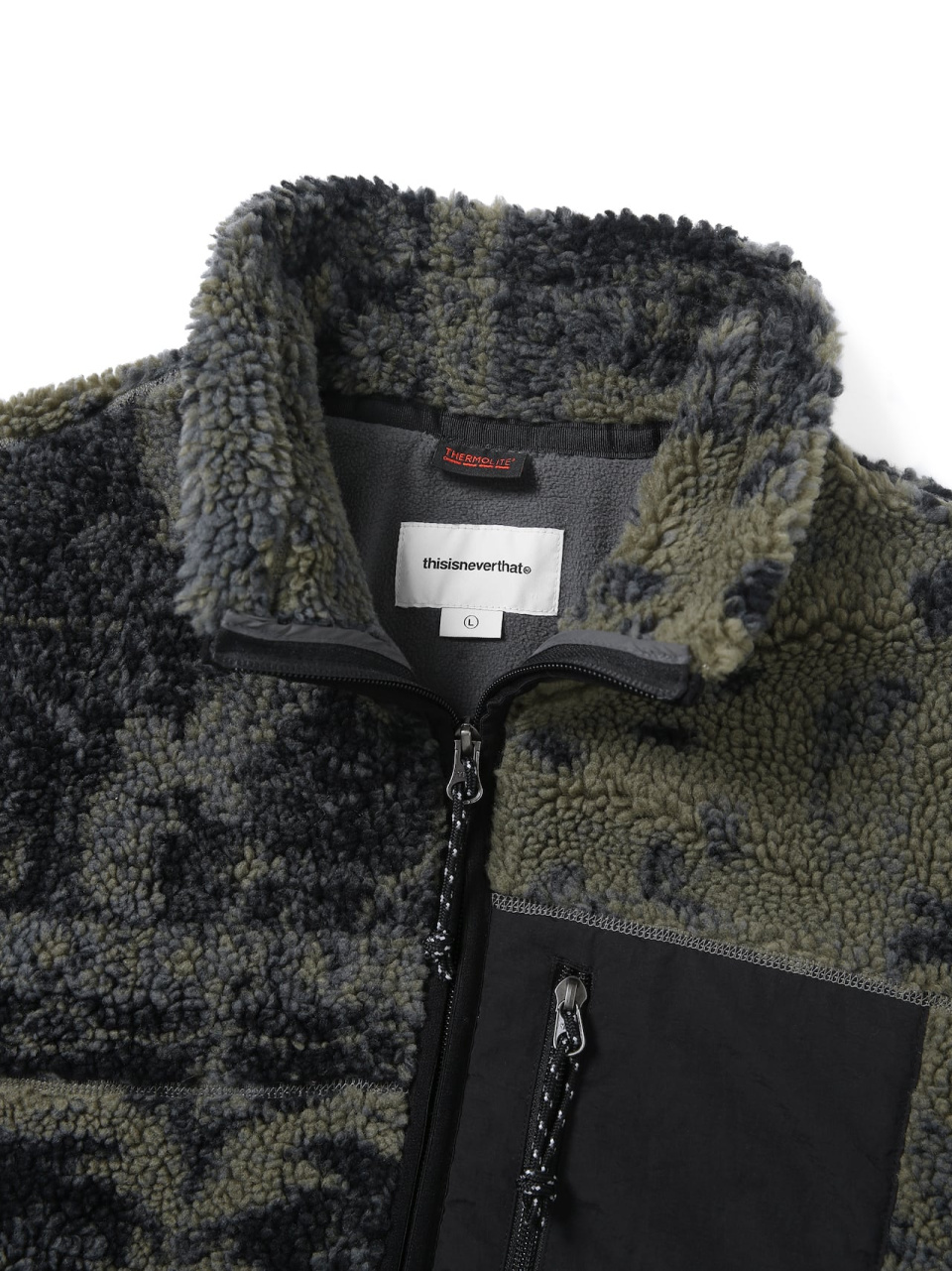 SP Sherpa Fleece Jacket Olive 상세 이미지 3