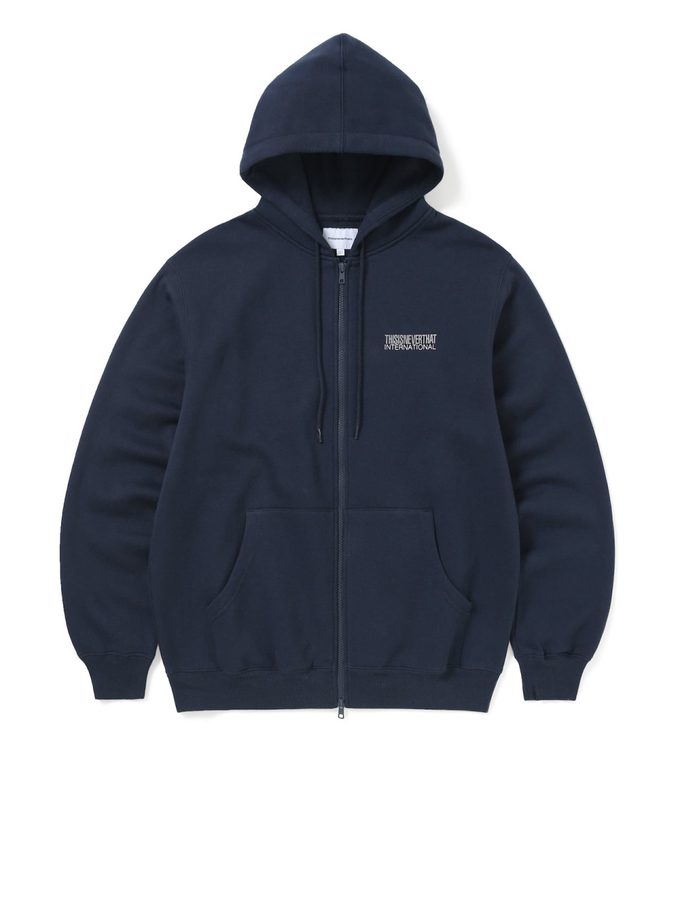 【THISISNEVERTHAT】INTL. Logo Zip Up Hoodie Navy thisisneverthat Intl. Logo Zip Up Hoodie Navy | END. (US)