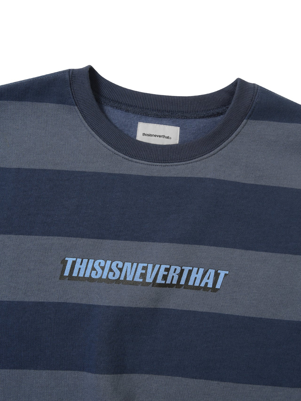 【THISISNEVERTHAT】Printed Stripe Crewneck Slate MUSINSA公式 | thisisneverthat® Printed Stripe Crewneck Slate