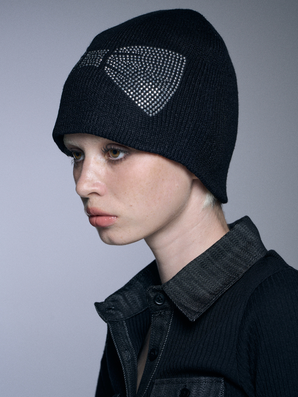 【SETUP-EXE】韓国人気★RIBBON BEANIE MUSINSA公式 | SETUPEXE RIBBON HOTFIX BEANIE [BLACK]