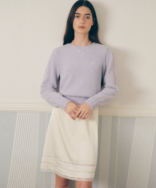 LACE SLIP SKIRT IVORY