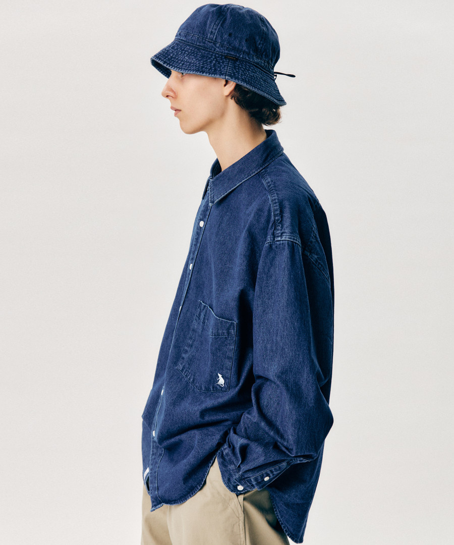 ハット ESPIONAGE Over Fatigue Hat Denim ver Dark Indigo 20230828-02 MUSINSA | ESPIONAGE Over Fatigue Hat (Denim ver.) Dark Indigo