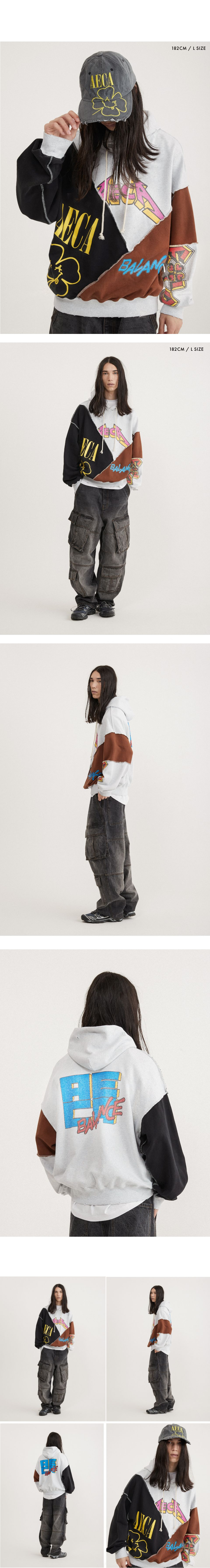 MUSINSA | AECA WHITE AECA TV HOODIE-LIGHT GRAY
