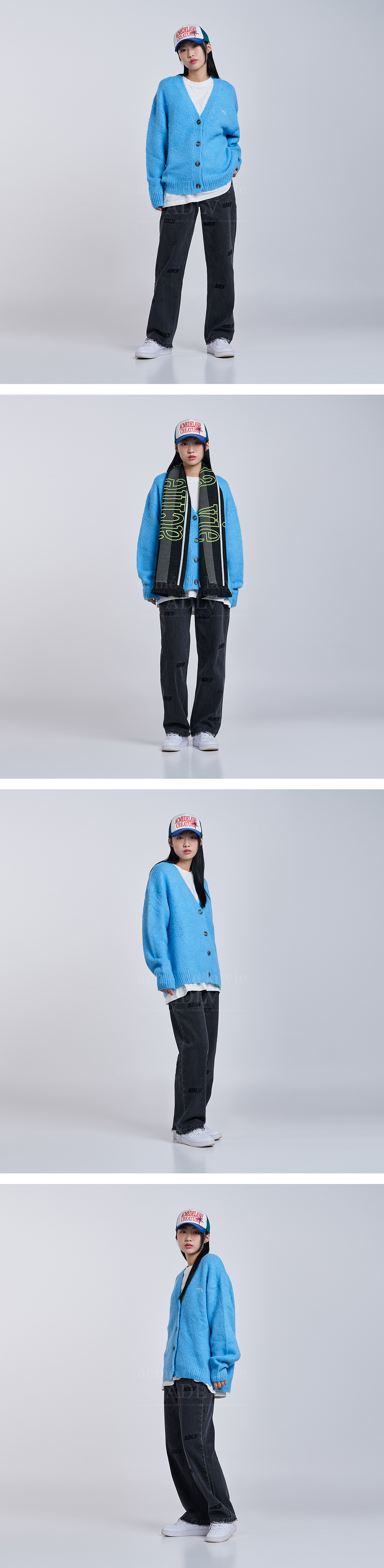 MUSINSA | acmé de la vie ADLV LOGO PATTERN DENIM PANTS BLACK