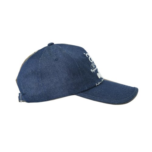 WEB LOGO DENIM 5 PANNEL CAP - [MID BLUE]