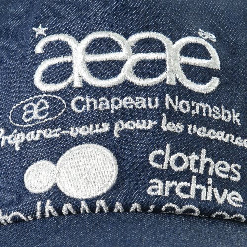 WEB LOGO DENIM 5 PANNEL CAP - [MID BLUE]