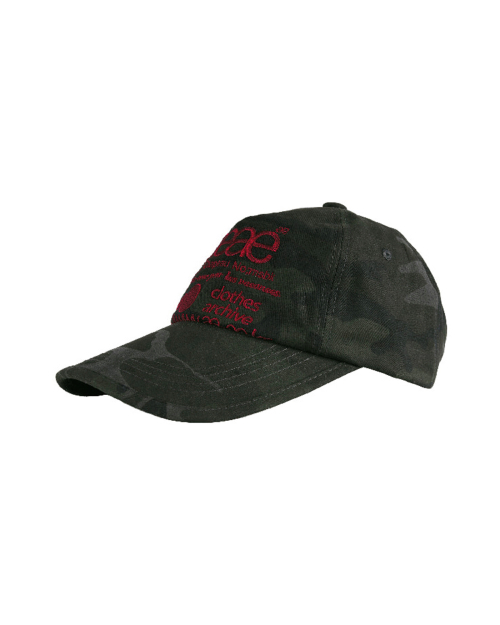 WEB LOGO CAMO 5 PANNEL CAP - [BLACK]