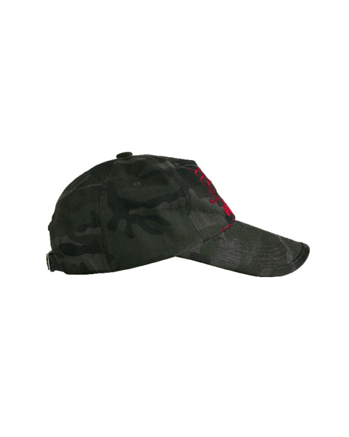 WEB LOGO CAMO 5 PANNEL CAP - [BLACK]