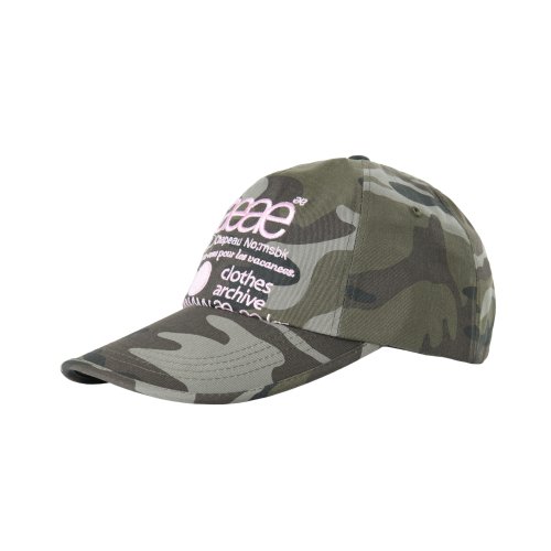 WEB LOGO CAMO 5 PANNEL CAP - [GREEN]