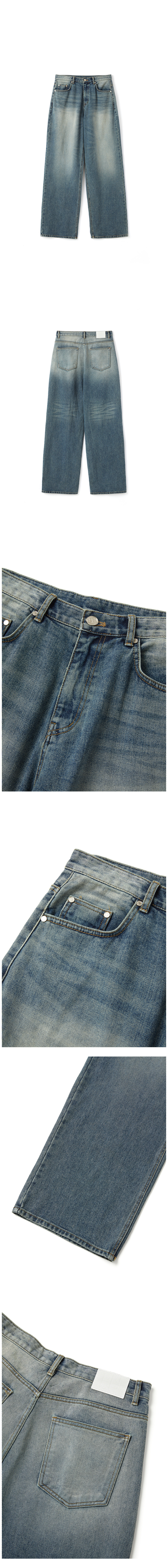 MUSINSA公式 | DNSR Signature wide denim pants blue