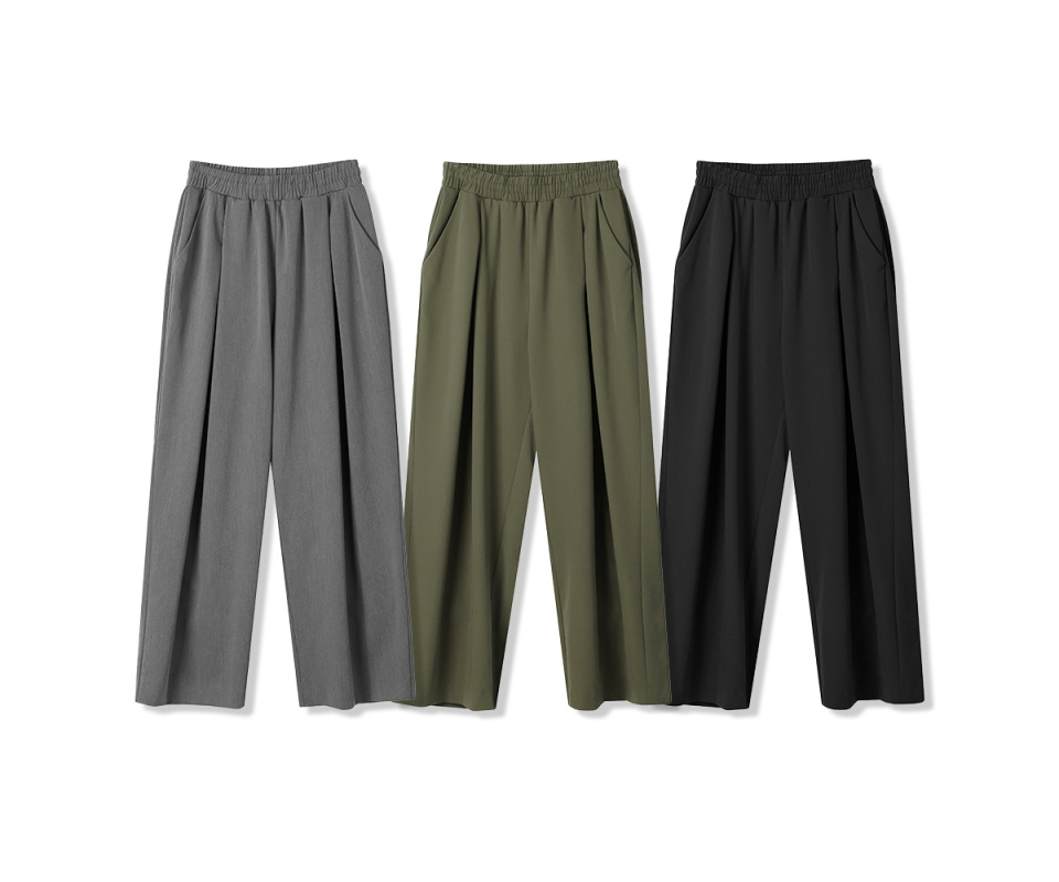 パンツ [KASHIKO] Embroidered Pintuck Wide Pants : 2color Kashiko】Embroidered Pintuck Wide Pants (Kashiko/パンツ