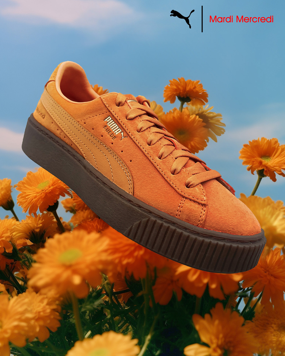 푸마(PUMA) 푸마×마르디 메크르디 스웨이드 플렛폼 - 캐롯 - 396259-02