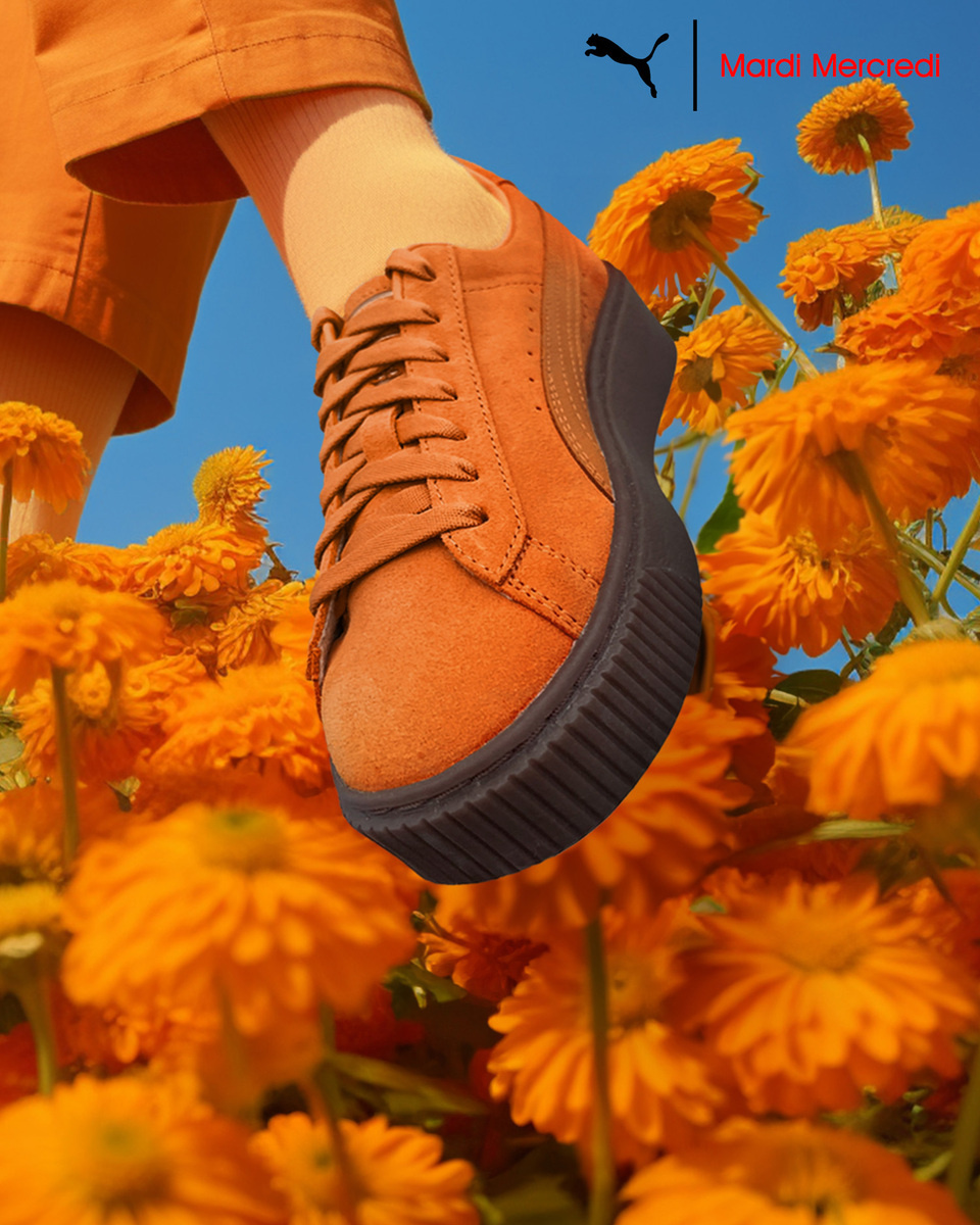 푸마(PUMA) 푸마×마르디 메크르디 스웨이드 플렛폼 - 캐롯 - 396259-02