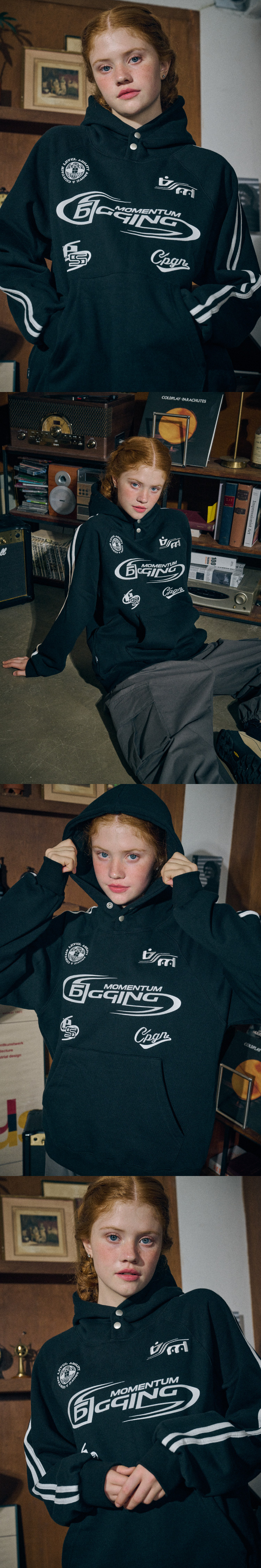 RAGLAN HOODIE - 2 COLORS BLACK