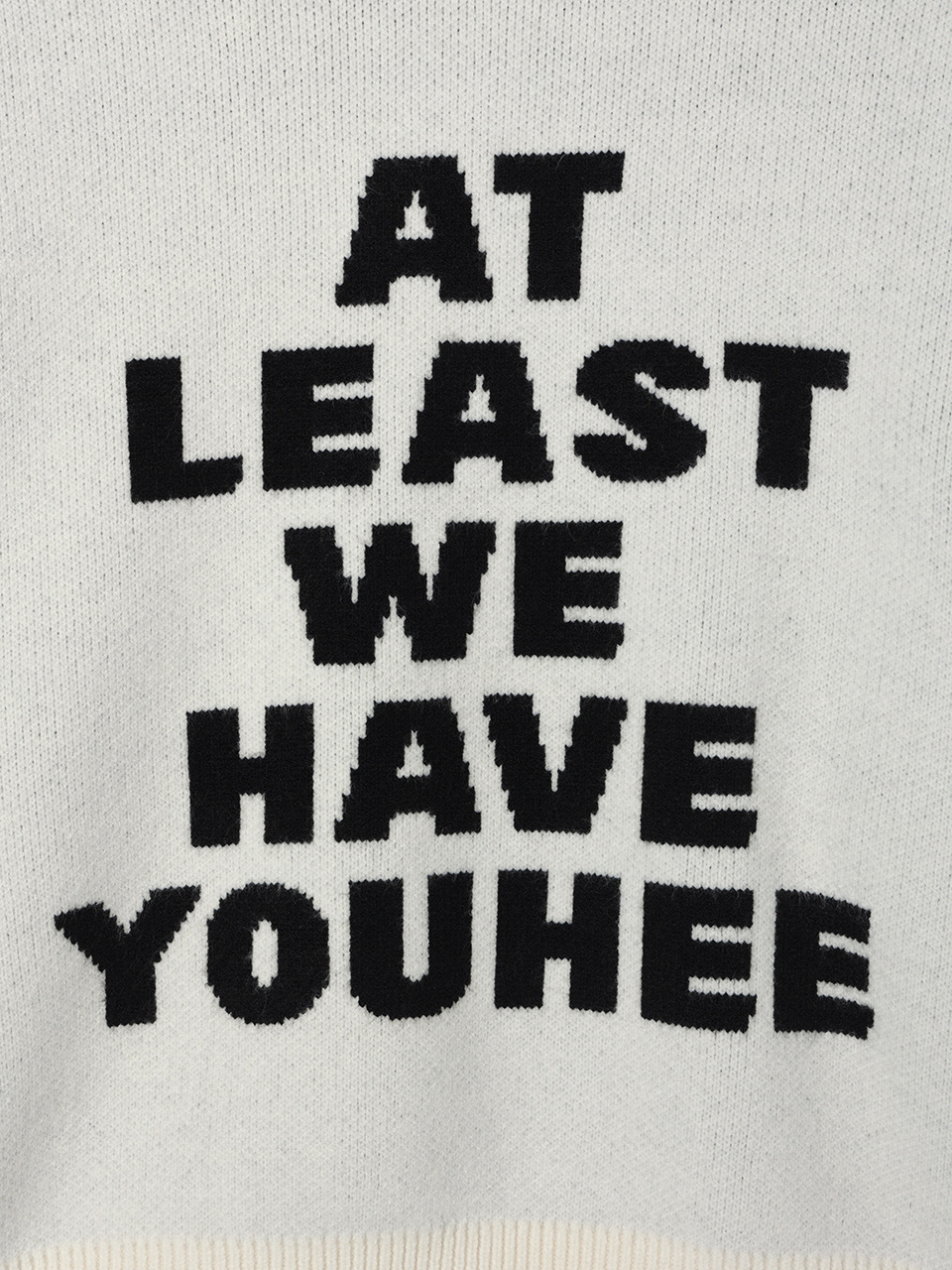 유희(YOUHEE) YOUHEE LETTERING PULLOVER KNIT IVORY