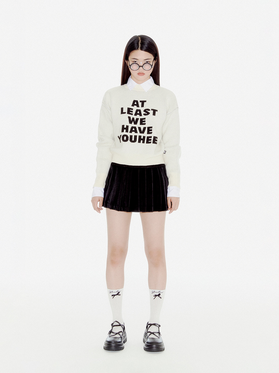 유희(YOUHEE) YOUHEE LETTERING PULLOVER KNIT IVORY