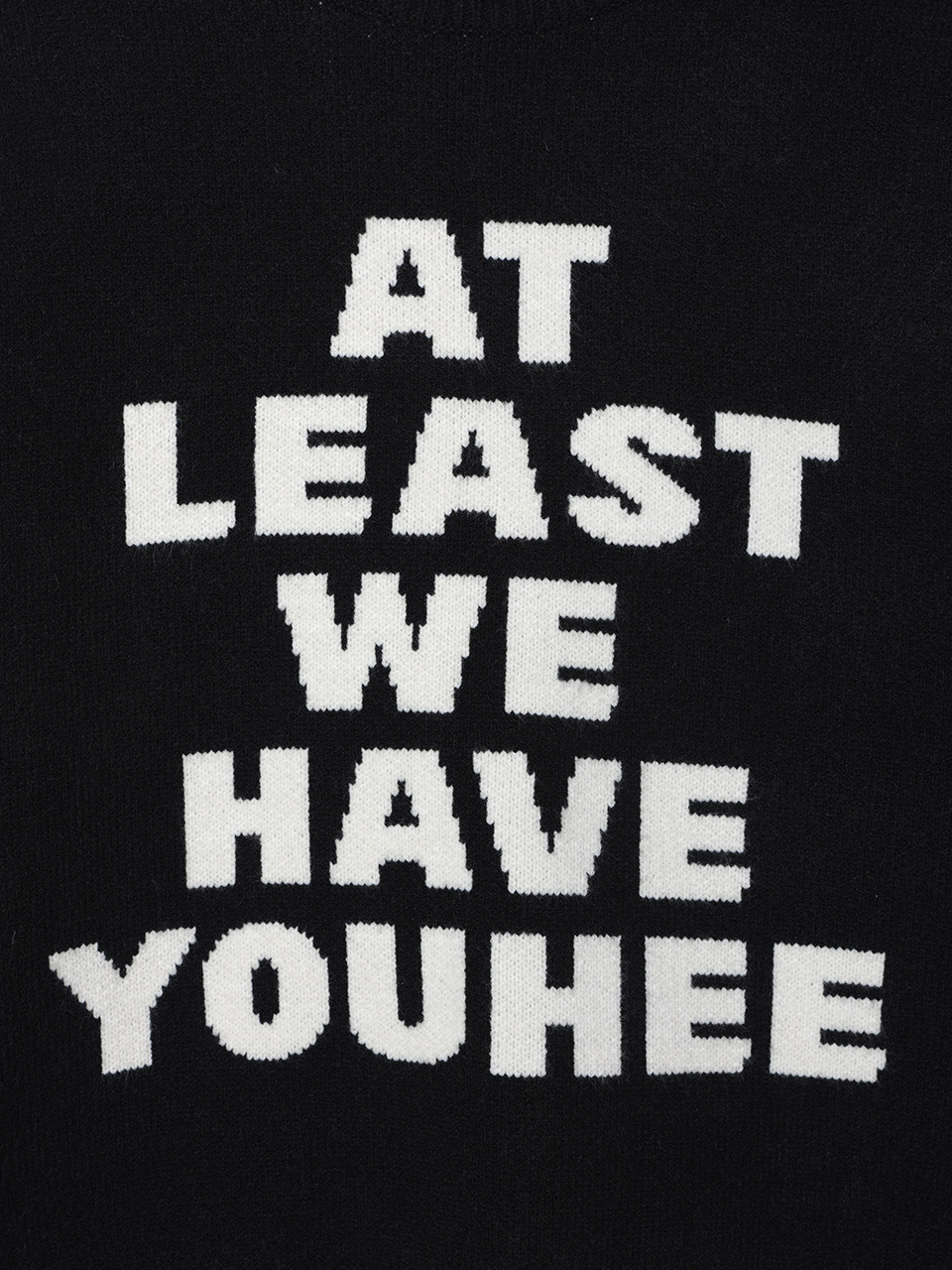 유희(YOUHEE) YOUHEE LETTERING PULLOVER KNIT BLACK